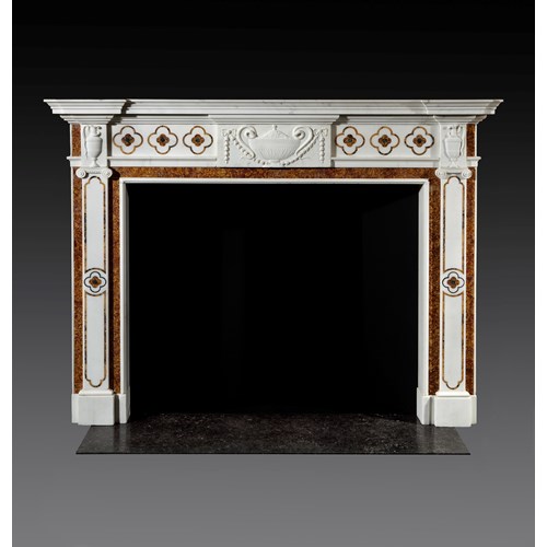 AN IRISH GEORGE III MARBLE CHIMNEYPIECE ATTRIBUTED TO GEORGE AND HILL DARLEY
